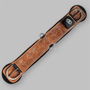 Barrigueira Dianteira Flex em Couro Bordada PHBD005